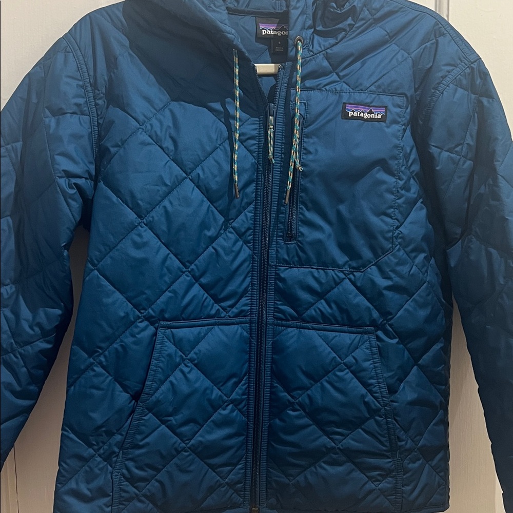 Patagonia Blue Quilted Puffer Jacket